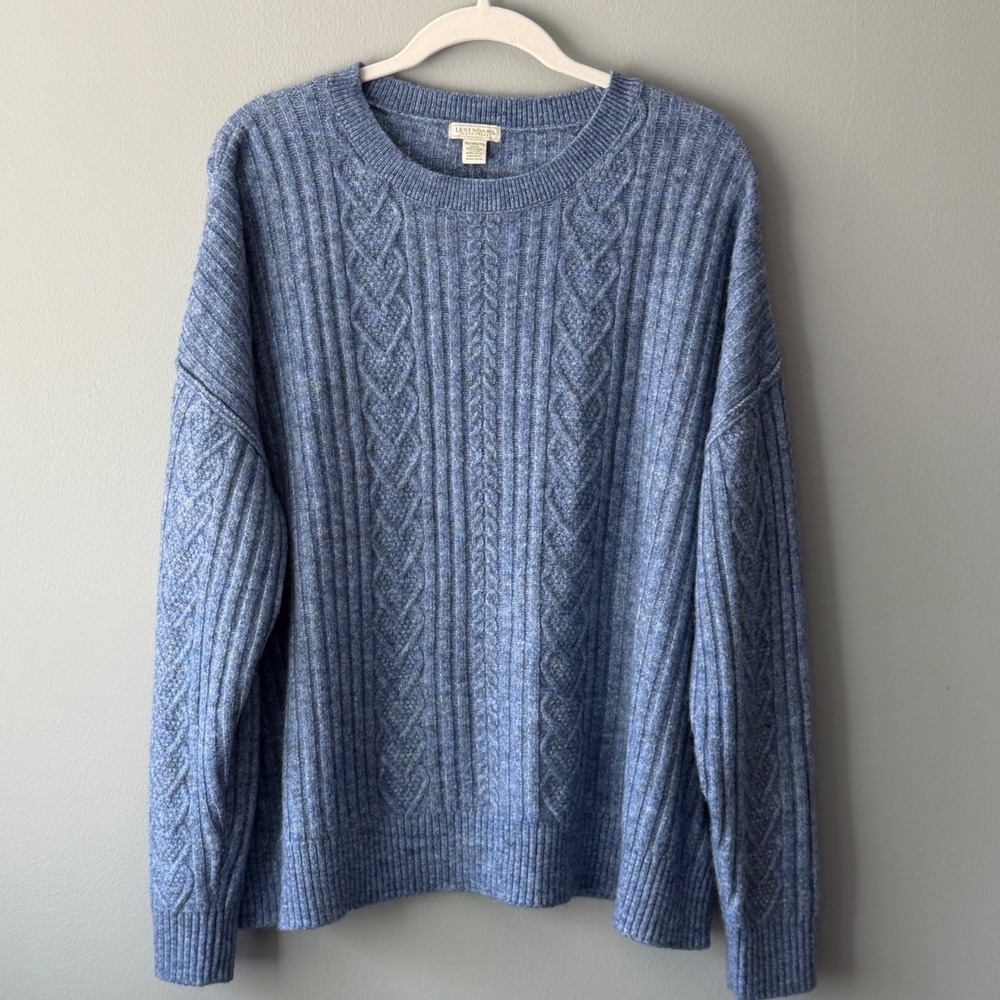 Legendary Outfitters Cable Knit Sweater Blue Women's 2XL